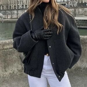 Zara Wool Bomber Jacket